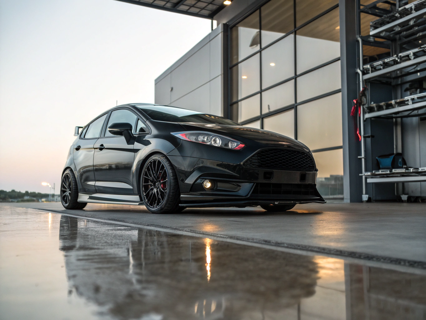 2020 Ford Fiesta Titanium finished in metallic silver on workshop floor